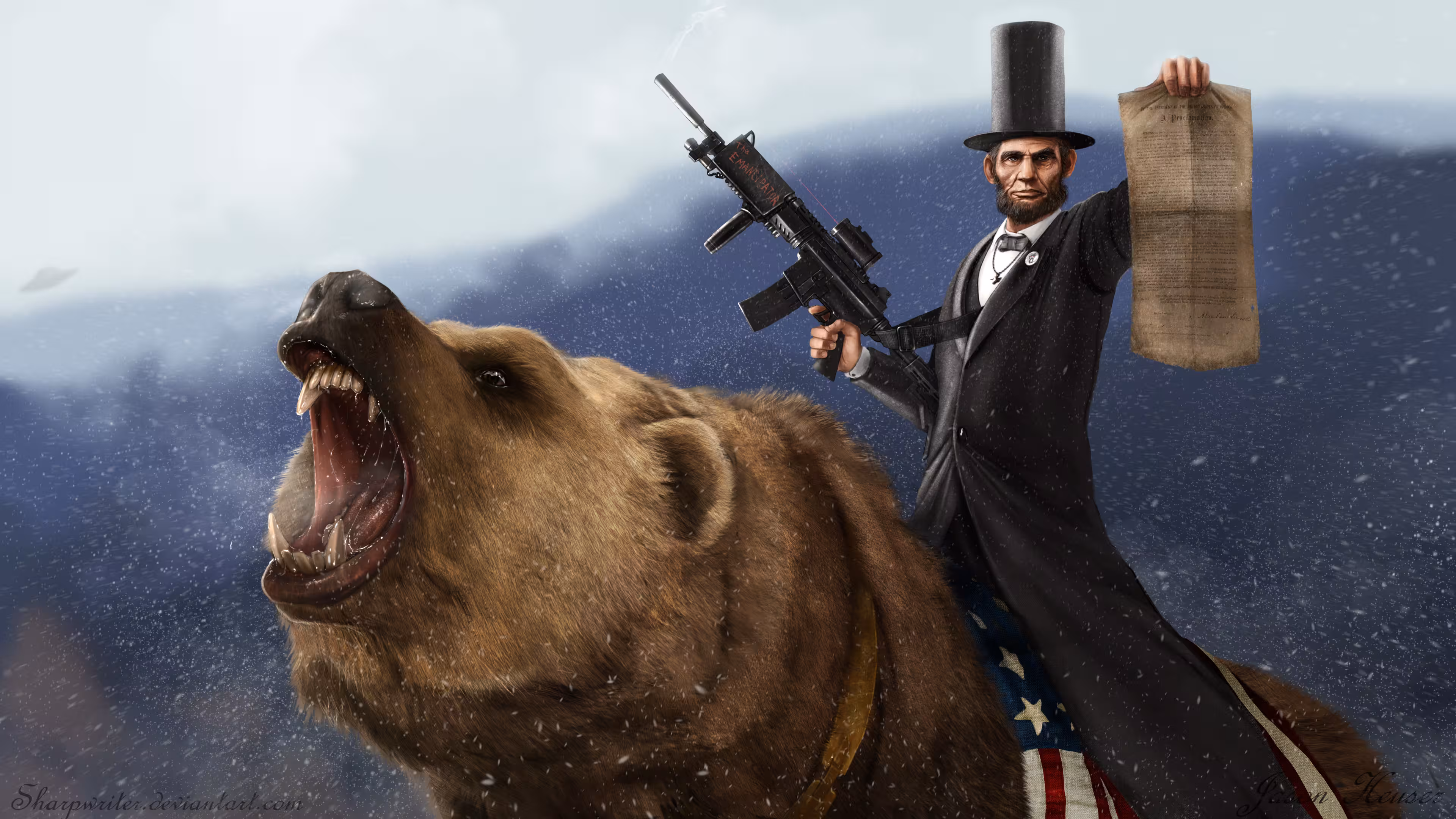 abe_lincoln_riding_a_grizzly_by_sharpwriter-d33u2nl